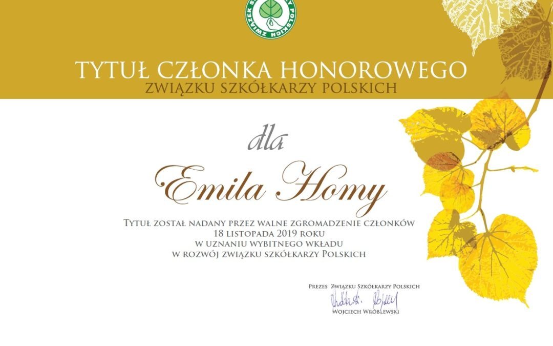 Emil Homa – Członek Honorowy Związku Szkółkarzy Polskich